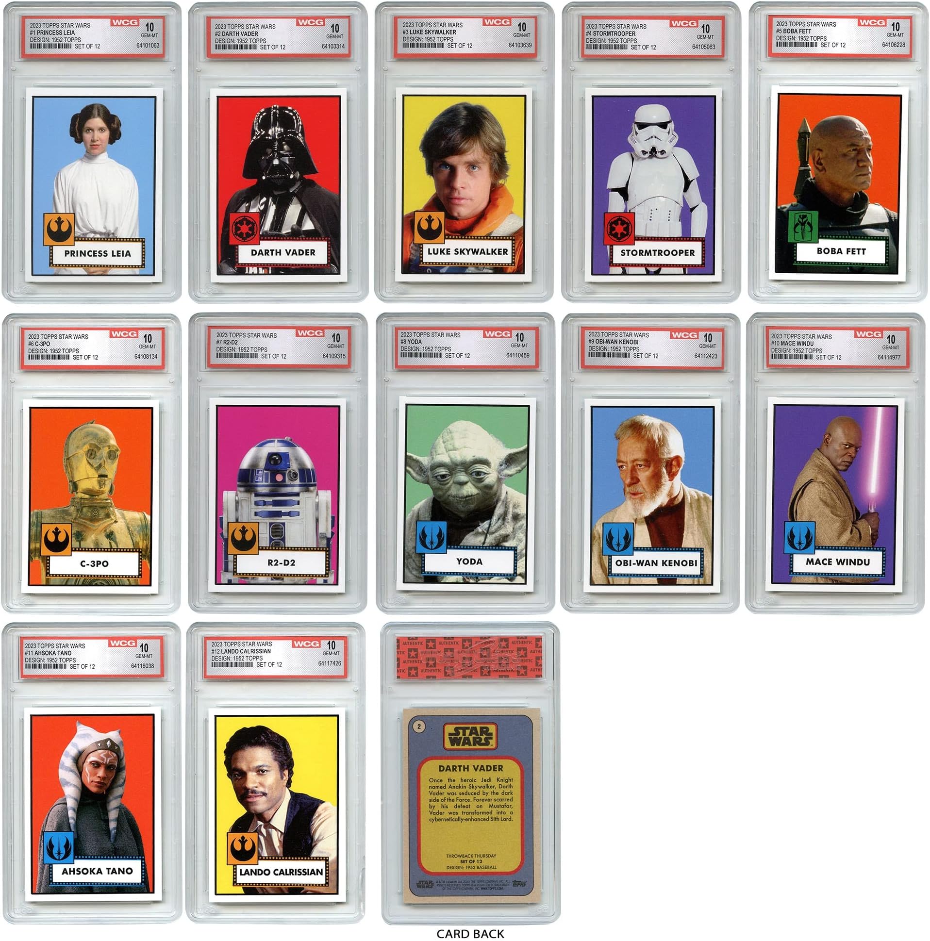 2023 Star Wars Topps Cards 1952 Topps Edition All Graded